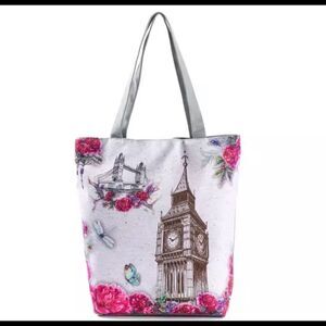 LONDON ZIP TOP TOTE BAG